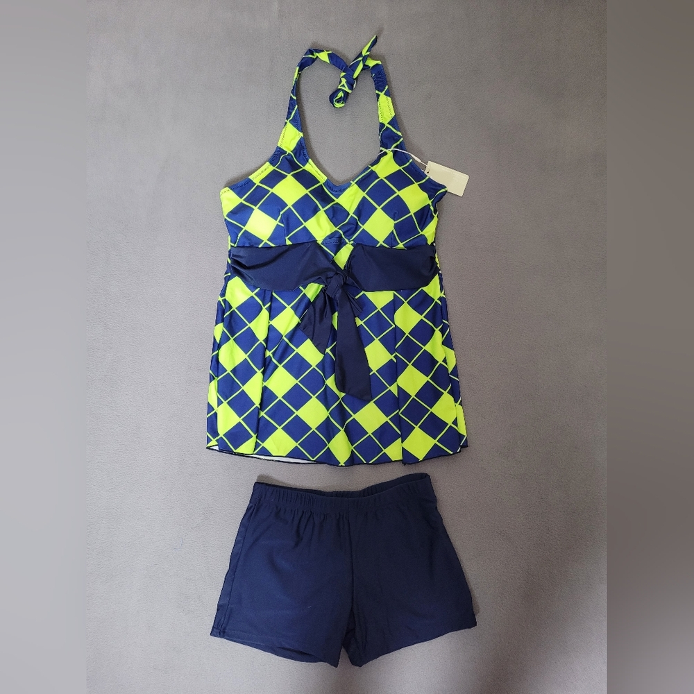 Summer Mae Womens Two-Piece Tankini Set Slimming Tankini xsmall